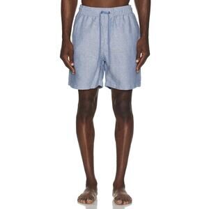 Onia Air Linen Men's Shorts Size Large Stonewwash Blue Beach Travel Comfort